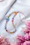 Matte Clear Rabbit & Pink Quartz Natural Stone Beaded Phone Charm - 3