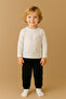 Girl boy baby & kids pajama bottoms pants basic sweatpants winter %94 cotton %6 elastane