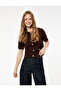 Short Sleeve Crew Neck Button Detailed Pocketed Knitwear Cardigan - 2