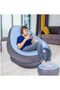 Inflatable Lounge Chair with Ottoman Blue - 2