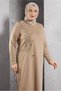 Strip Detailed Dress 20633 - 2