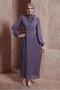 BIRDED NECKLACE DETAILED EVENING DRESS 50411 - 3