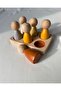 Peg Doll and Tray Matching Set of 6 Human Figures - 2