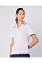 Elegance Polo Wmn Women's White Regular Polo Collar T-Shirt - 2