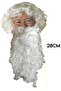 1 Santa Hat - 1 Beard Set: Red Christmas Hat with Long White Curly Bushy (ADULT-CHILD) Beard - 4
