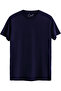 Pack of Cotton Crew Neck Standard Cut Navy Blue Basic T-Shirts