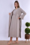 Comfortable Cut Maternity Set with Cotton Hidden Breastfeeding Feature Effortt - Beige - 8