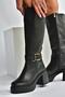 V726454109 Black Thick Heeled Classic Women's Boots - 4