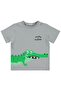 Civil Boys Timsah Printed 2-5 Years Old T-Shirt - Gray - 4