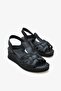Karmen İnna Women's Genuine Leather Wedge Sandals - 3