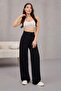 Women's Lycra Loose Wide Leg Palazzo Trousers - 8