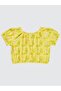 Elastic Daisy Printed Crop T-Shirt for Ages 6-9 - Yellow 7-8 Years