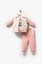 Inflatable Vest Lamb Lined Micro Pocket Girls' Set 8266 Wnt - 3