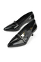 , Women's Genuine Leather Shoes 1531050Z26105007K Black - 8