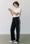 High Waist Comfortable Fit Brown Sports Leggings – Side Stripe Detail Flexible and Stylish Everyday Wear - 2