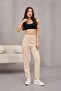Women's High-Waisted Darted Fabric Trousers - 7