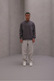 Men's Oversize Sweatshirt Basic Smoked – Crew Neck, 3 Thread Ribbed - 5