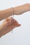 Zircon Stone Adjustable Baguette Bracelet - Silver Color - (with Surprise Gift) - 4
