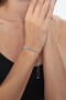 Zircon Stone Adjustable Baguette Bracelet - Silver Color - (with Surprise Gift)