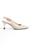 Open Back Mid Heel Women's Shoes - 6