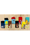 8 Pack Cartoon Heroes Patterned Colorful and Cotton Socks - 6