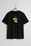 Oversize Sliced ​​Green Lemon Chest Design Unisex T-Shirt