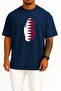 Oversize Qatar - Unisex T-Shirt with Qatar Flag Chest Design
