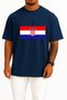 Oversize Flag of Croatia Kingdom of Croatia National Flag Chest Design Unisex T-Shirt
