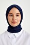 Combed Cotton Shawl Navy Blue - 3