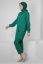 STONE DETAILED WAIST RUBBERED DOUBLE PANT SUIT 43910 - 2