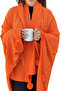 Pompom Knitwear Knitted Tv Blanket – Knitted Sofa & Shoulder Shawl & Knee Blanket – 130X170 cm – Orange - 2