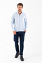Men's 100% Cotton Slim Fit Chino Trousers Navy Blue - 4200