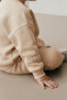 Embroidery Detailed Baby Boy Top and Bottom Tracksuit Set Latte Brown - 3