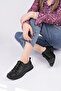 Genuine Leather Women's Black Anatomical Leather Casual Shoes Dp79-8605 - 2