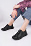 Genuine Leather Women's Black Anatomical Leather Casual Shoes Dp79-8605 - 3