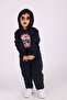 2-Piece Mixed Printed Detailed Hooded Boys' Tracksuit Set with Kangaroo Pocket - 6