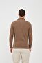 Men's Timeless Pocket Basic Long Plain Mink Polo Neck T-Shirt - 5