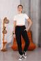 Women's Ecru Crew Neck Crop T-Shirt - 169 - 4