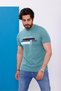 Men's Green Crew Neck Printed T-Shirt - 170 - 6