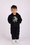 2-Piece Mixed Print Hooded Boys' Tracksuit Set with Kangaroo Pocket - 4