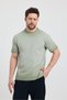 Men's Green Crew Neck Washable Basic T-Shirt - 165