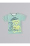 Printed Boy's T-Shirt and Shorts Set M00715 Green - 2