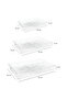 3-Piece Clear Acrylic Decorative Serving Tray Set | Durable Multi-Purpose Rectangular Organizer - 2