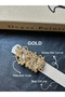 Women's Gold Daisy Patterned Buckle Belt Waist Belt Coat Belt Dress Belt Pants Belt Unisex - 2