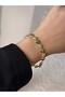 Gold Color Vip Series Triangle Stone Steel Bracelet – Women - 5