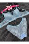 Lace Detailed Unpadded Cross Drawstring Underwire Bra Panty Set - Underwear Set