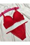 Lace and Bow Detailed Padded Underwire Bra Panty Set - Lingerie Set - 4