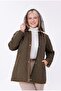 Hooded Transitional Coat - Large Size Cotton Plaid Pack of Quilted Coats - 6