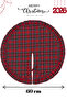 Ruffled Christmas Pine Tree Cover – a Warm Atmosphere with Natural Cotton Plaid Design - 2