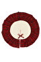 Ruffled Christmas Pine Tree Cover – a Warm Atmosphere with Natural Cotton Plaid Design - 3